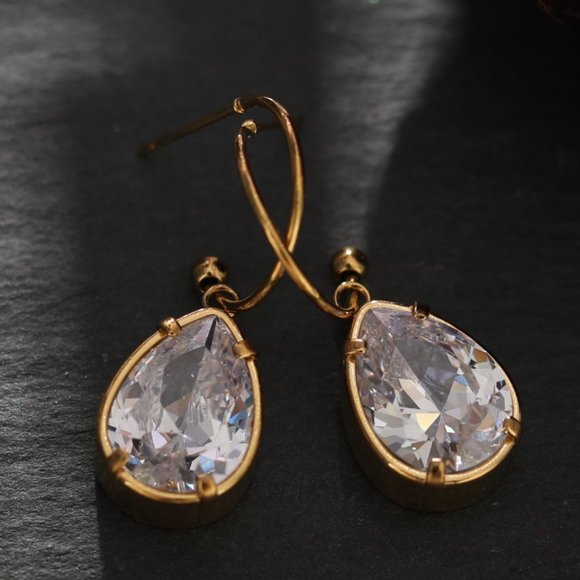 SLONE Chunky Crystal Earrings - Picture 2 of 7